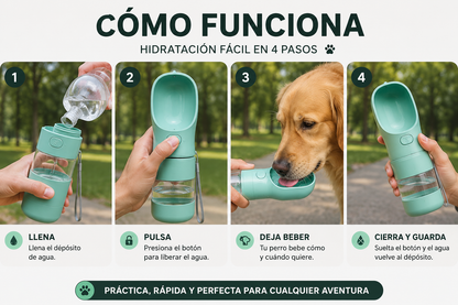 AquaPaw – Botella portátil de agua para mascotas