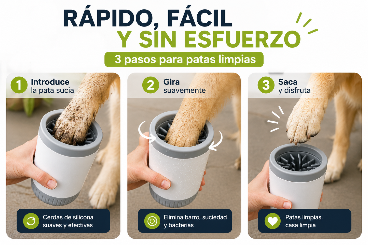 Limpiapatas -  Limpieza rápida y sin complicaciones para tu mascota